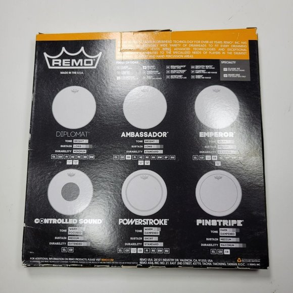 Remo 8" Coated Ambassador for Practice Pad Drum Head White - Picture 2 of 7